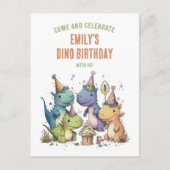 Carte Postale Dino Anniversaire Bash (Devant)