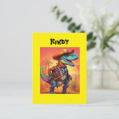 Carte Postale Dino Cow-boy  (Debout devant)