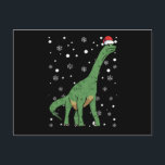 Carte Postale Dino dinosaure Père Noël casquette Noël<br><div class="desc">Cadeaux merveilleux de Noël,  costume de Père Noël et pyjamas de Noël pour enfants,  femmes et hommes qui célèbrent la fête de la naissance de Jésus-Christ dans le christianisme.</div>
