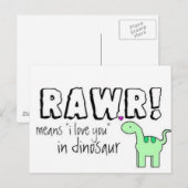 Carte Postale Dino Lingo (Devant / Derrière)