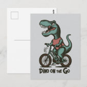 Carte Postale Dino on the Go (Devant / Derrière)