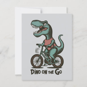 Carte Postale Dino on the Go