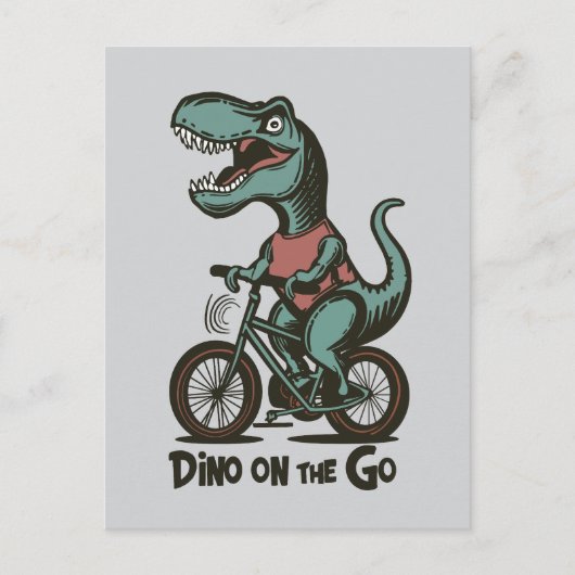 Carte Postale Dino on the Go (Devant)