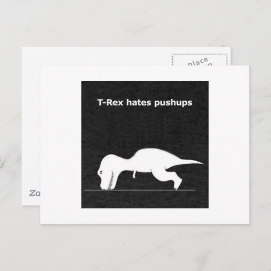 Carte Postale Dino pousse dessus ! (Devant / Derrière)