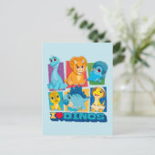 Carte Postale Dino Ranch | Dinosaure amusant et coloré (Debout devant)