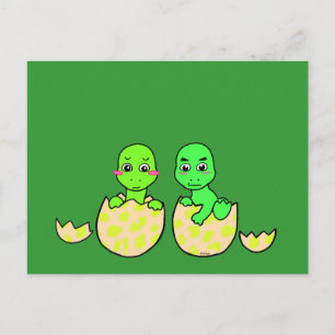 Carte Postale Dino Twins