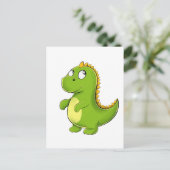 Carte Postale Dino Vert Joyeux (Debout devant)