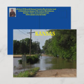 Carte postale d'inondation de campagne au Kansas (Devant / Derrière)