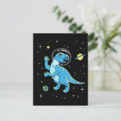 Carte Postale Dinos Rhabdodon Bleu Dans L'Espace (Debout devant)