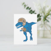 Carte Postale Dinosaur Bleu (Debout devant)