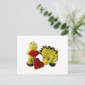 Carte postale Dinosaur + Coeurs (Debout devant)