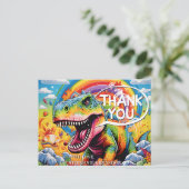 Carte Postale Dinosaur Cute fête d'anniversaire (Debout devant)