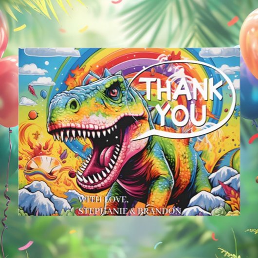 Carte Postale Dinosaur Cute fête d'anniversaire