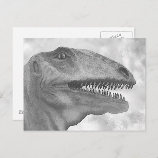 Carte Postale Dinosaur effrayant (Devant / Derrière)