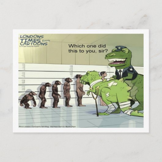 Carte Postale Dinosaur Police Lineup Funny (Devant)