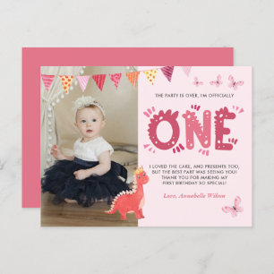 Carte Postale Dinosaur premier anniversaire Merci photo