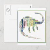 Carte Postale Dinosaur Word Art (Devant / Derrière)