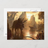 Carte Postale dinosaure antique (Devant / Derrière)