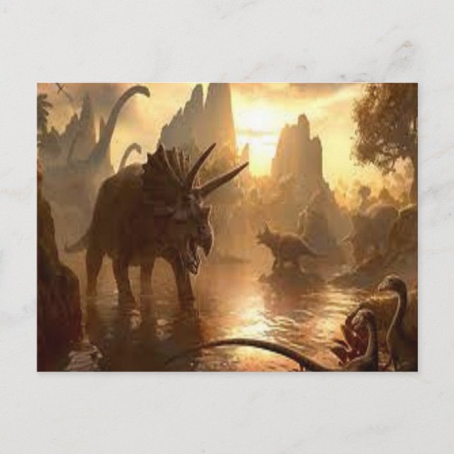 Carte Postale dinosaure antique (Devant)