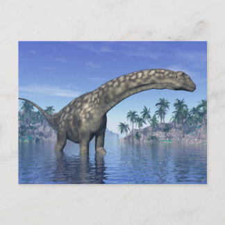 Carte Postale dinosaure Argentinosaurus - rendu 3D