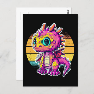 Carte Postale Dinosaure bébé adorable Jurassic Joy