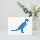 Carte Postale Dinosaure bleu (Debout devant)
