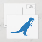 Carte Postale Dinosaure bleu (Devant / Derrière)
