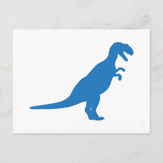 Carte Postale Dinosaure bleu (Devant)
