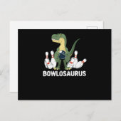 Carte Postale Dinosaure Bowler Dino Bowl T-Rex (Devant / Derrière)