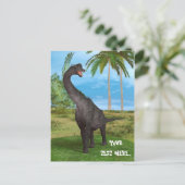 Carte Postale Dinosaure Brachiosaurus (Debout devant)