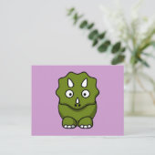 Carte Postale Dinosaure Carton Vert (Debout devant)
