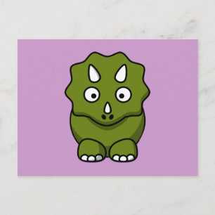 Carte Postale Dinosaure Carton Vert