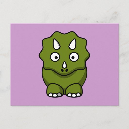 Carte Postale Dinosaure Carton Vert (Devant)