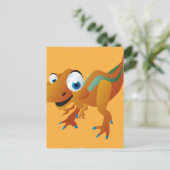 Carte Postale Dinosaure coloré adorable (Debout devant)