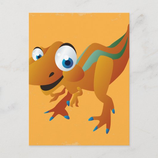 Carte Postale Dinosaure coloré adorable (Devant)