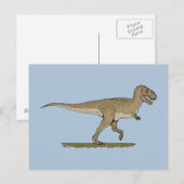 Carte Postale Dinosaure crétacé Tyrannosaurus rex (Devant / Derrière)