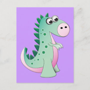Carte Postale Dinosaure de caricature