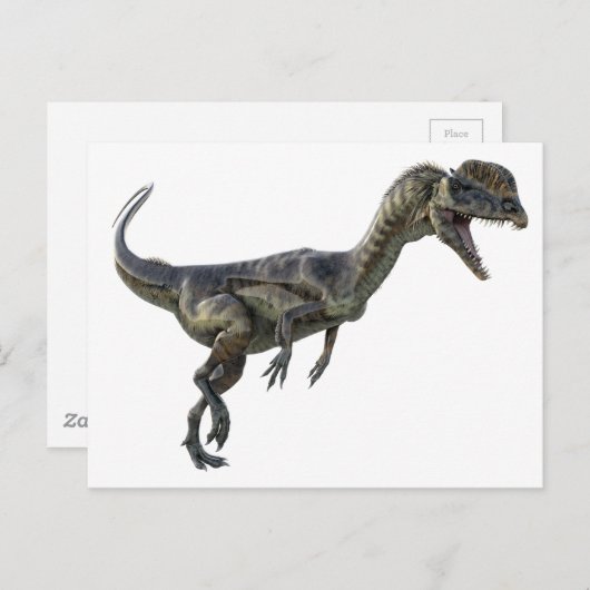 Carte Postale Dinosaure de Dilophosaurus (Devant / Derrière)