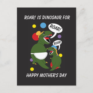 Carte Postale Dinosaure de la fête des mères amusante Personnali