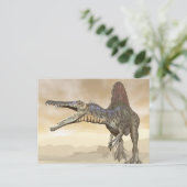 Carte Postale dinosaure de Spinosaurus dans le désert - rendu 3D (Debout devant)