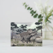 Carte Postale Dinosaure de Zuniceratops - rendu 3D (Debout devant)