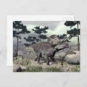 Carte Postale Dinosaure de Zuniceratops - rendu 3D (Devant / Derrière)