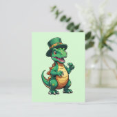 Carte Postale Dinosaure du jour de la St Patrick (Debout devant)
