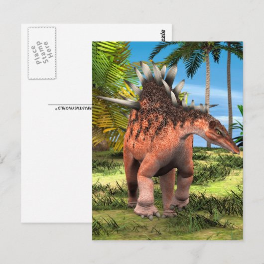 Carte Postale Dinosaure Kentrosaurus (Devant / Derrière)