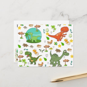 Carte postale Dinosaure Mignon