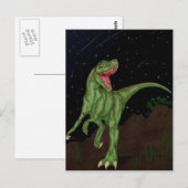 Carte Postale Dinosaure - Nuit préhistorique (Devant / Derrière)