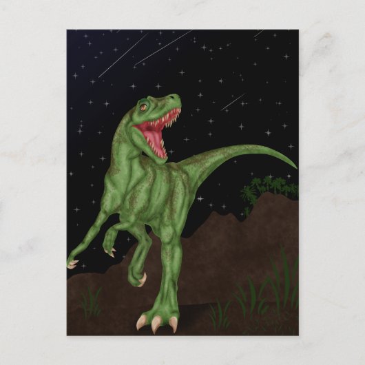 Carte Postale Dinosaure - Nuit préhistorique (Devant)
