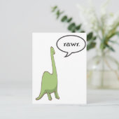 Carte Postale Dinosaure rawr ! (Debout devant)