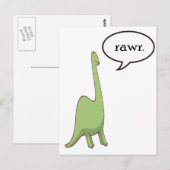 Carte Postale Dinosaure rawr ! (Devant / Derrière)