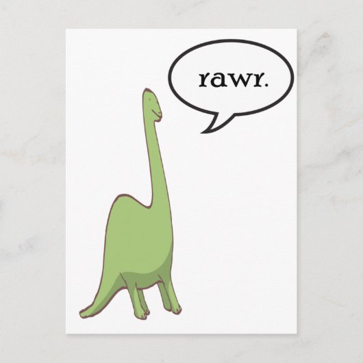 Carte Postale Dinosaure rawr ! (Devant)